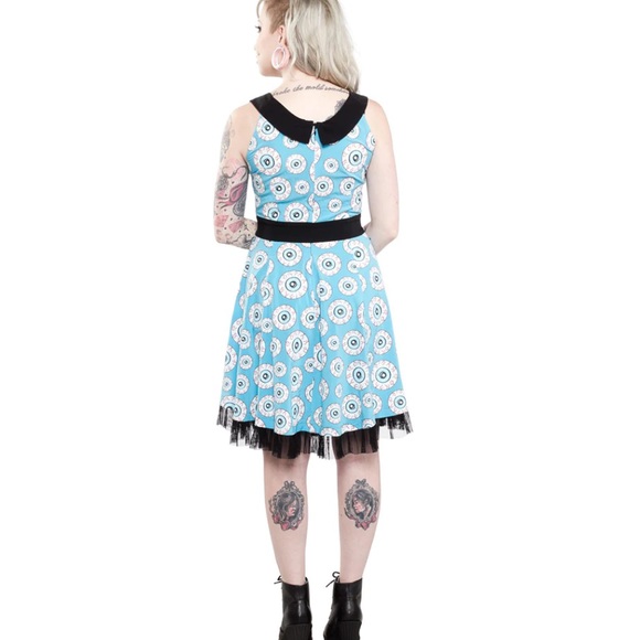 Sourpuss eyeball pinup dress M - Picture 3 of 12